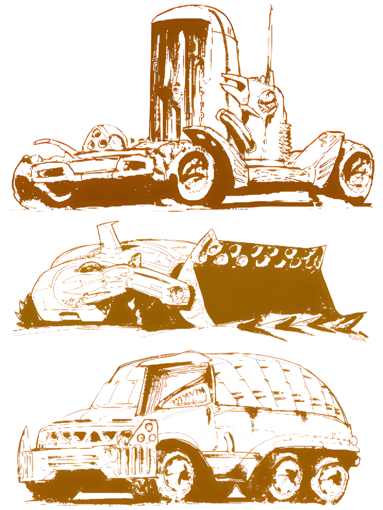 mobile unit sketches from Tony Postma